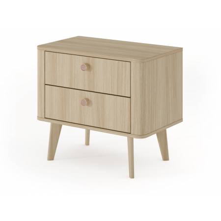 Stolik nocny z szufladami w stylu skandynawskim  VICOI